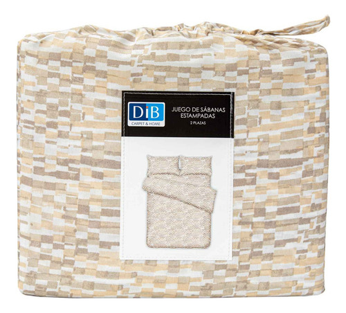 Sabanas Microfibra 2 Plazas Ladrillo Crudo Color Beige