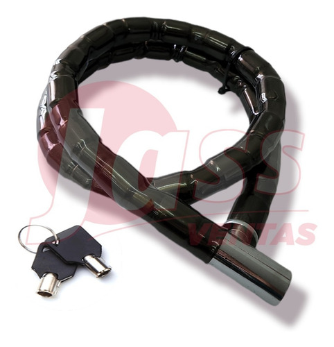 Imagen 2 de 4 de Linga Moto Bicicleta Candado Traba Cadena Piton 1,2m X 22mm