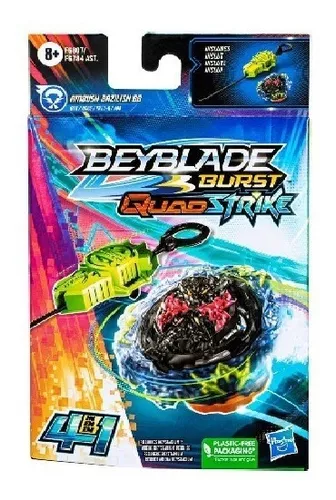 Conjunto Pião E Lançador - Beyblade Burst QuadStrike - Ambush Bazilisk - 4  Em 1 - Hasbro