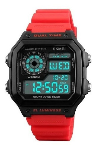 Reloj Skmei 1299 Retro Digital Crono-luz-alarma-fecha Japan