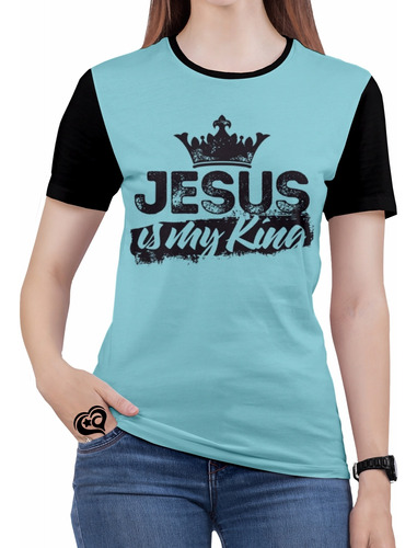 Camiseta Jesus Plus Size Feminina Gospel Criativa Blusa Ca
