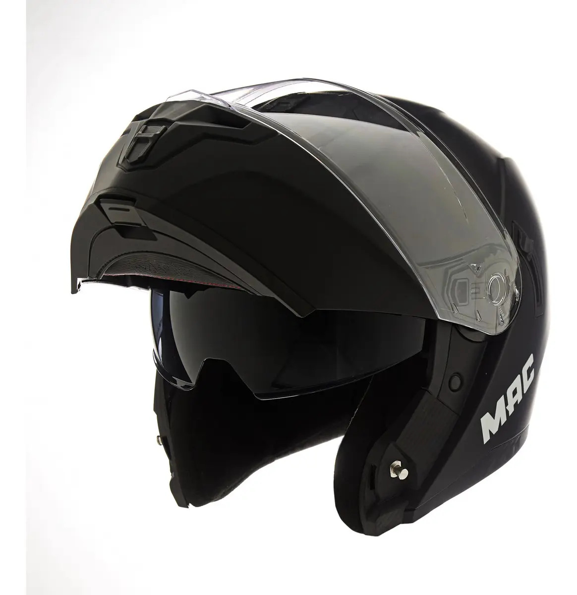 Casco Moto Rebatible Mac Blaze Solid Negro Mate Talle S