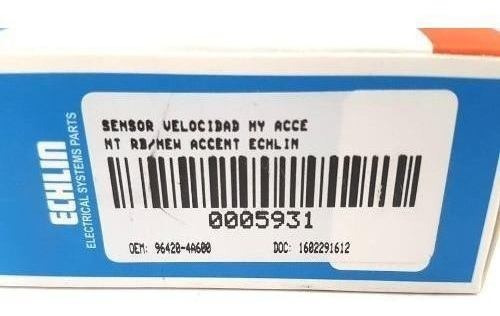 Sensor Velocidad Kia Rio Jb 1.4 2006-2011