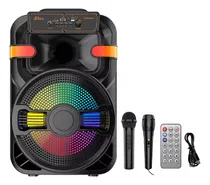 Comprar Parlante 10 Bluetooth Fm 2 Micrófonos Control