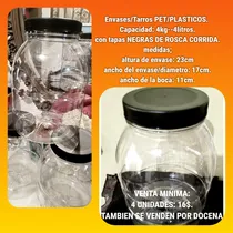 Comprar Envases Plásticos Tarro Galón 4 Kg Tipo Pet X 4 Unidades