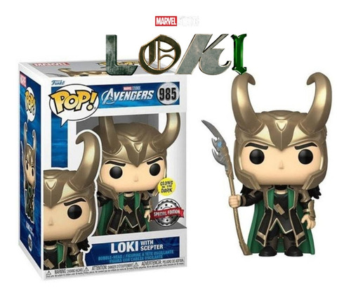 Funko Pop! Original Marvel Avengers Loki With Scepter #985
