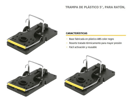 10 Pz Trampa Grande Para Ratón Rata Roedores Reutilizable.