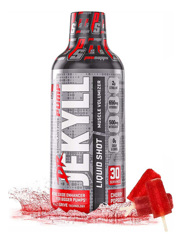 Pre Entreno Dr. Jekyll Pump Liquid Shots 30 Servings Sabor Cherry Popsicle