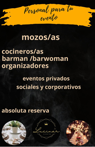 Mozos / Camareras /parrilleros ,personal Para Eventos