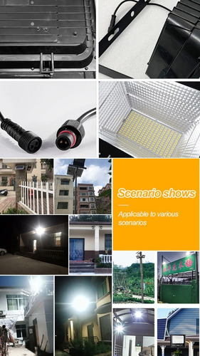 Imagen 7 de 10 de Foco Solar Led 65w Con Control Fotocelula Panel Completo Pro