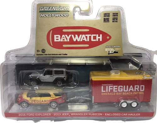 Greenlight Baywatch Explorer Jeep Rubicon Rueda/goma 1:64 Hw