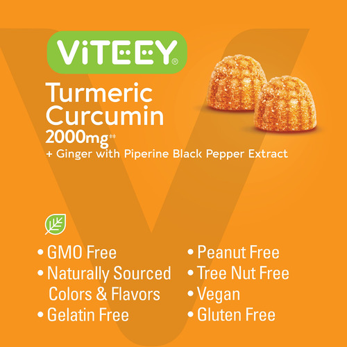 Viteey Gomitas Cúrcuma Jengibre Pimienta 60 Unidades