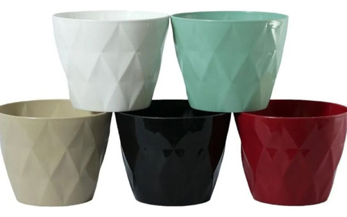 Maceta Ta Plastic Linea Diamante 15 - Diseño Elegante Celeste Diamante 15