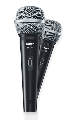 Kit De 2 Micrófonos Shure Sv100 Vocal Dinámico