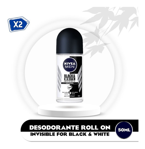 Desodorante Roll-on Nivea Men Invisible For Black&white 50ml