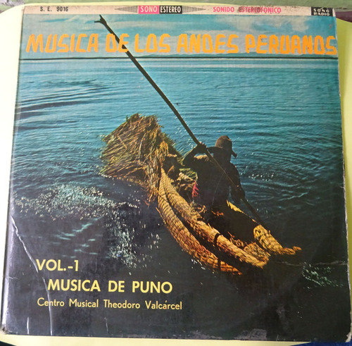 Musica De Los Andes Peruanos Vol, 1 Lp  Ricewithduck