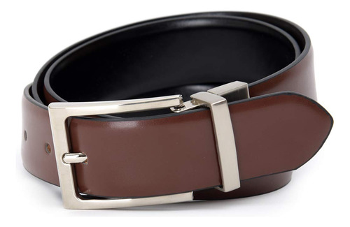 Cinturón Reversible Para Hombre De 34 Mm De Piel Reversible