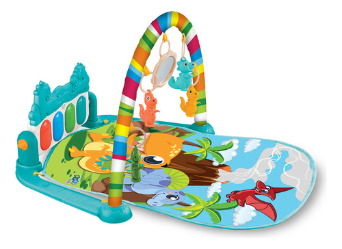  Maxi Baby  21632 Tapete De Atividades Para Bebê Piano Funny Dino 