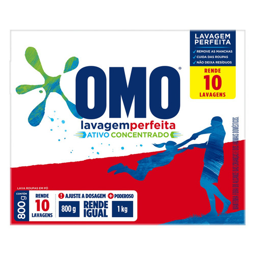Imagem 1 de 1 de Sabão em pó Omo Lavagem Perfeita caixa 800 g
