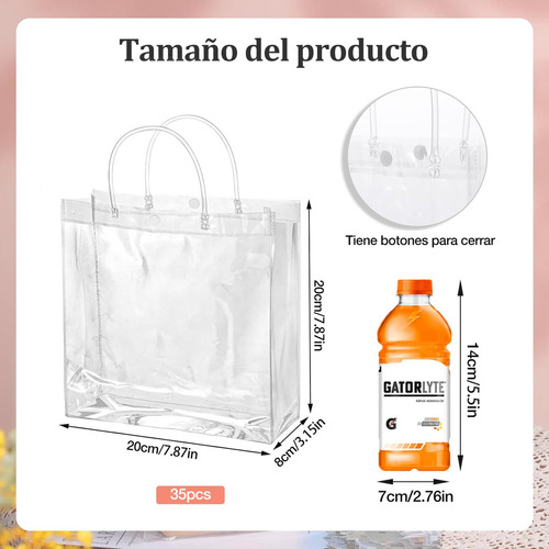 H35pcs Bolsas De Regalo De Pvc Transparente, Bolsas De
