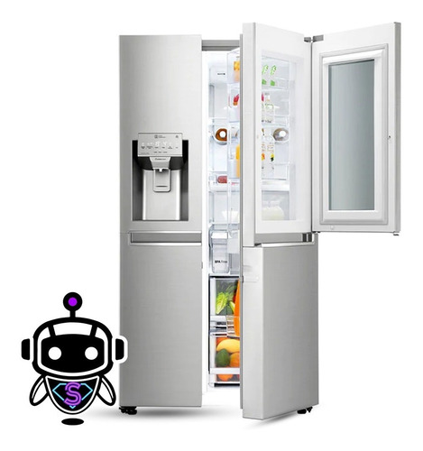 Imagen 1 de 8 de Refrigeradora LG Instaview Toc Toc - 3 Puertas Inverter Line