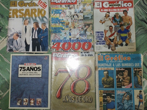 Lote De 6 Revistas * El Grafico * Ediciones Especiales