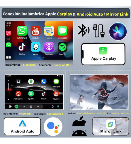 Autoestéreo Pantalla 4+32g Para Nissan March 2015-2021