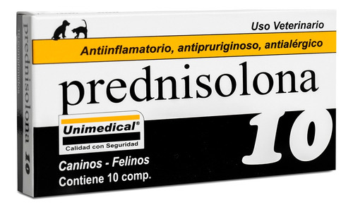 Prednisolona 10 Antialergico X 10 Comprimidos Unimedical