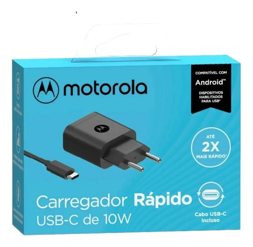 Carregador Original Motorola Tipo C Moto G10