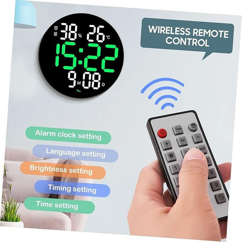 Reloj De Pared Led Moderno Digital Circular