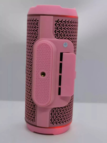 Bocina Bluetooth Autonomía 5 Horas Led A Prueba De Agua Rosa