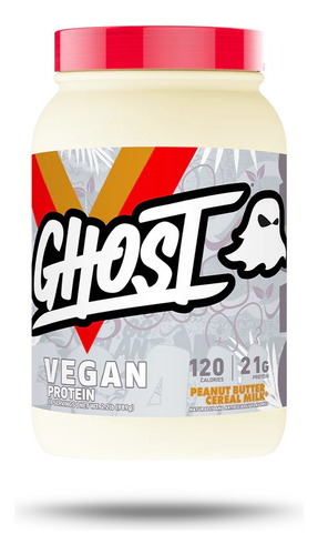 Proteina Ghost Vegan 2 Lbs 28 Serv Sabor Peanut Butter Cereal Milk