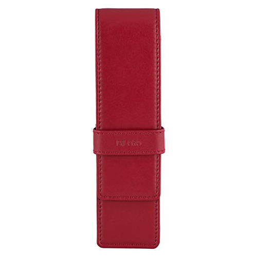 Diloro - Estuche De Piel Para Dos Boligrafos Y Lapices (rojo