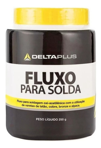 Fluxo Solda Deltaplus Vareta Em Pó Maçarico Aço Cobre Ligas Cor Branco