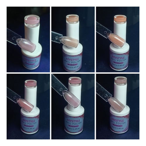 Pack Base Rubber Mystyle, Base Niveladora Para Uñas