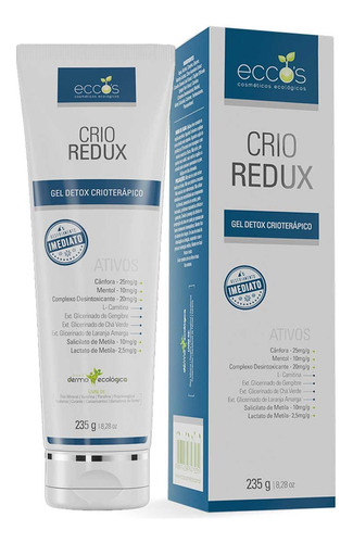 Crio Redux 235g Eccos Gel Crioterápico Detox Efeito Imediato
