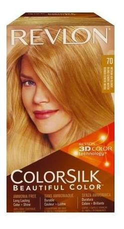 Set De 3 Tinte Color Permanente Revlon Colorsilk 70 Rubio