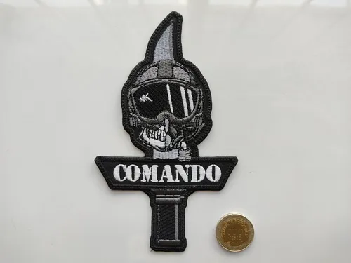 Parche Bordado Comando Daga Piloto Casco Cráneo Espada