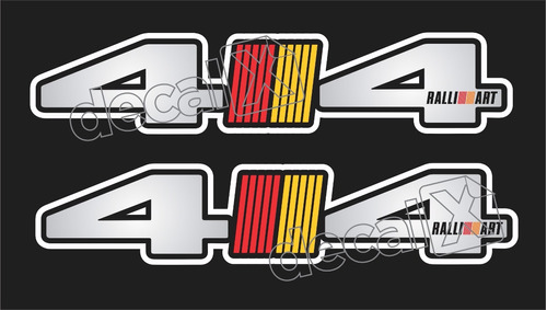 Par Adesivos 4x4 Mitsubishi Ralli Art Personalizado 4x41