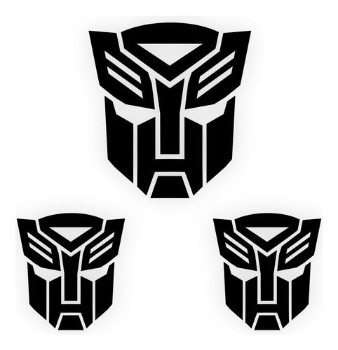 Adesivo Transformers Autobots - Kit 3 Unid Recortados