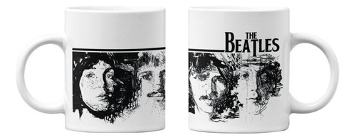 Tazones Tazas Blancas The Beatles Musica Rock