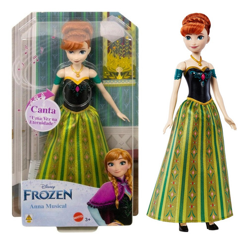 Boneca Anna Musical - Frozen - Princesas Disney - Mattel