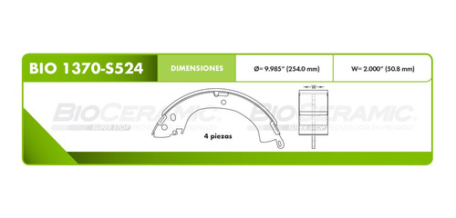 Balatas Tambor Mitsubishi Mighty Max 2.0l 1985-1989