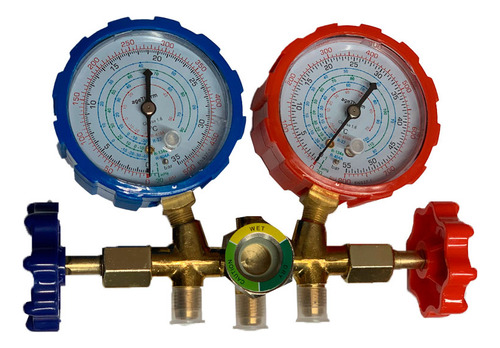 Manifold R22 R134 R404 R410 + Dois Adaptadores R410a Agt-mf2