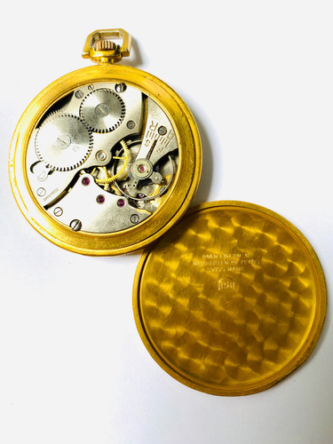 Relógio De Bolso Classic 17 Rubis Antigo (funcionando) Dourado-escuro