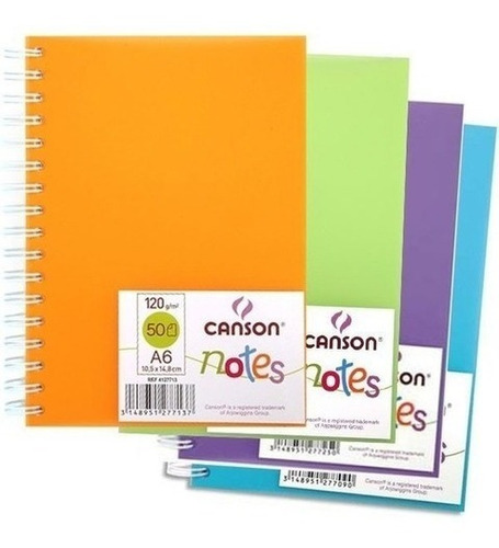 Cuaderno Canson Notes A6 120 Gr 50 Hojas Lisas