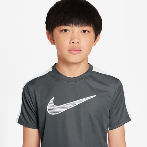Playera Para Niños Dri-fit Nike Trophy23 Gris Hf8079-085