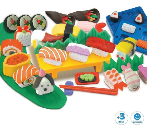 Juego De Masa Comida De Sushi El Duende Azul 6351 Color Rojo