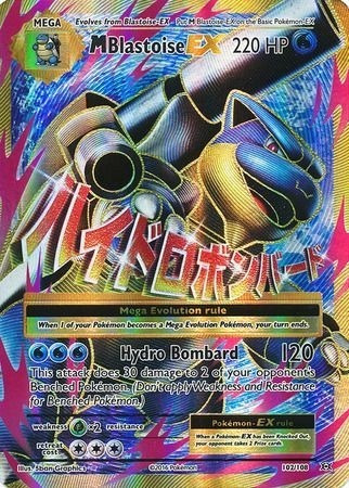 Mega Blastoise Ex 102/108 Full Art Ultra Raro Pokemon Tcg