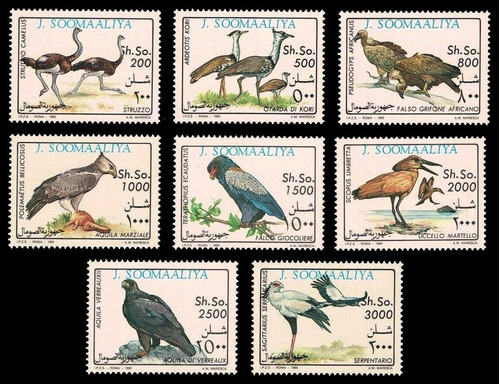 Fauna - Aves - Somalia 1993 - Serie Mint - Yvert 403-410